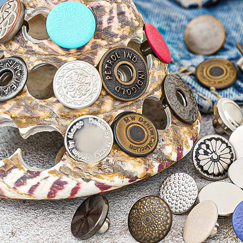 Denim Accessories: Jean Buttons, Rivets, Eyelets & Snap Fasteners