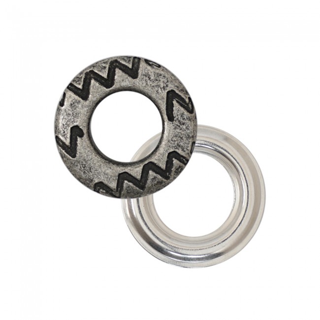 Eyelets with Logo in Brass detail view