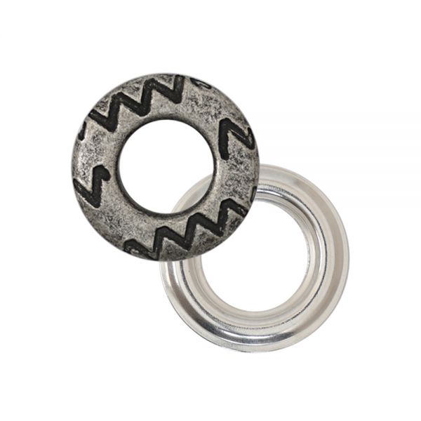 Eyelets with Logo in Brass - wholesale from Ata Buttons