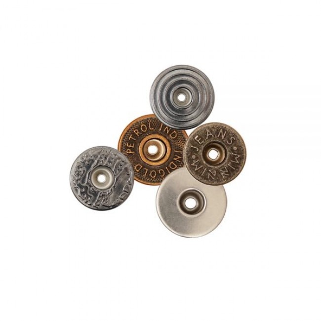 Hollow Cap Jean Button detail view