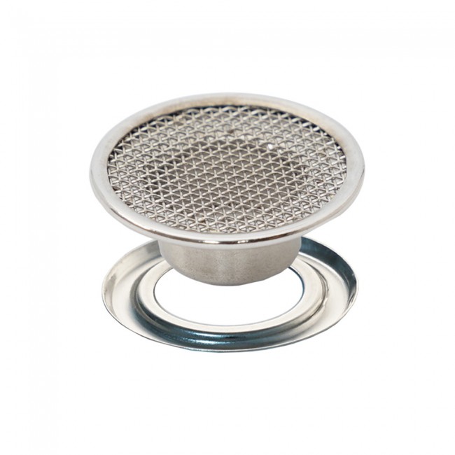 Mesh Eyelets in Brass detail view