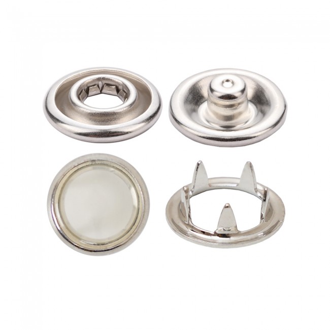 Prong Snap Button with Transparent Cap detail view