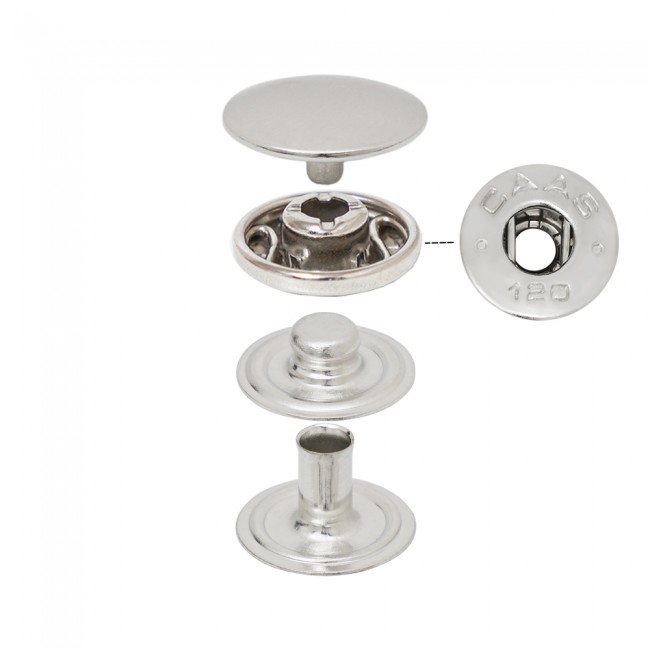 Spring Snap Button with Flat Socket detail view