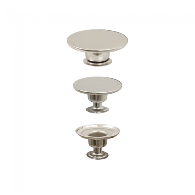 Stainless Movable Jean Buttons and Metal Backs detail view
