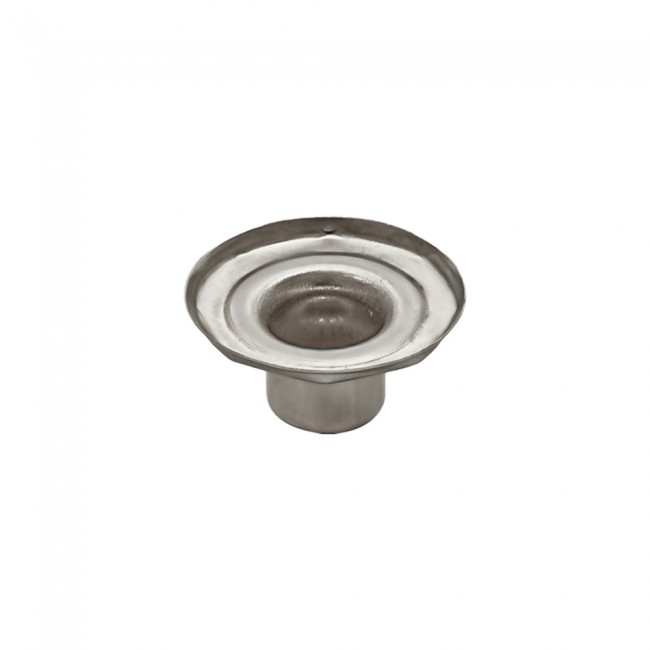 Stainless Perforated Jean Button Metal Back detail view