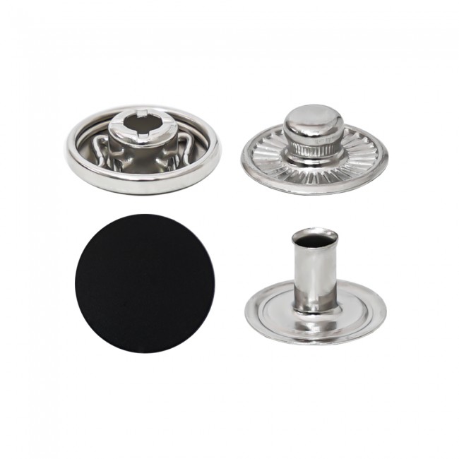 Stainless Plastic Cap Spring Snap Button detail view