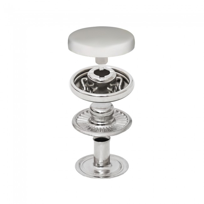 Stainless Plastic Cap Spring Snap Button detail view