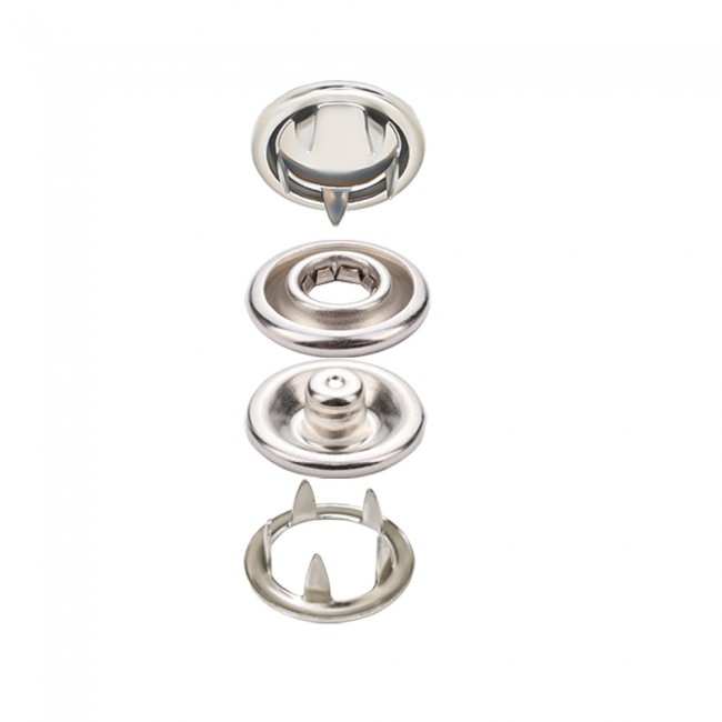 Stainless Prong Snap Button With Cap detail view