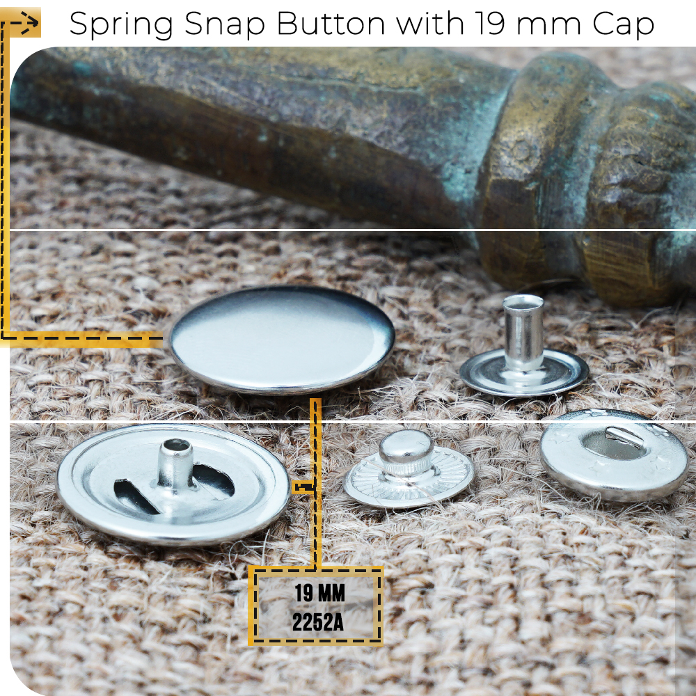 New Production - Spring Snap Button Cap of 19 mm in Size