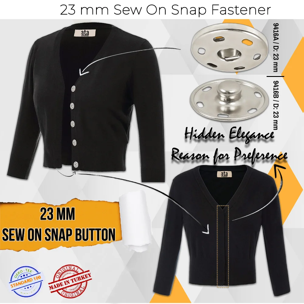 New Production - 23 mm Sew On Snap Button