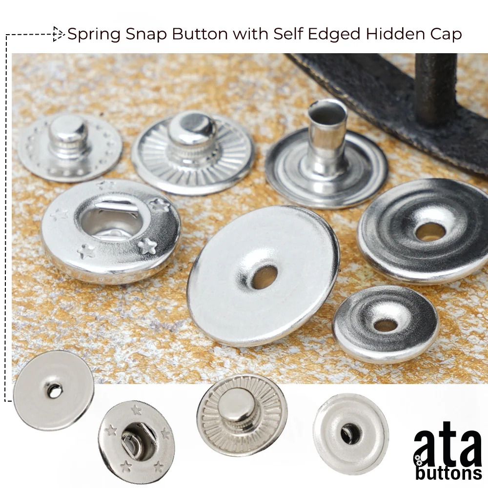 New Production - Spring Snap Button with Self Edged Hidden Cap