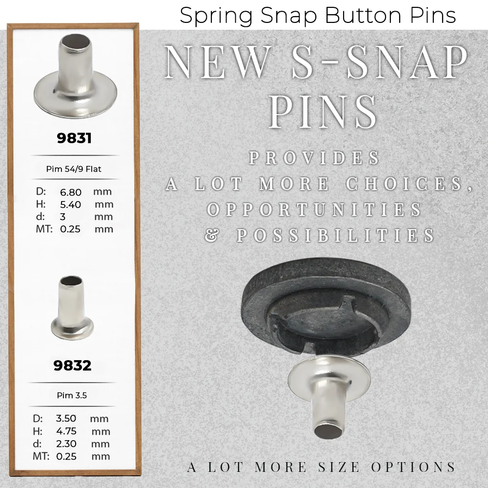 New Production - Spring Snap Button Pins