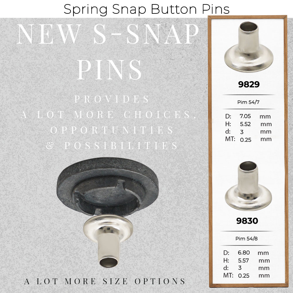 New Production - Spring Snap Button Pins