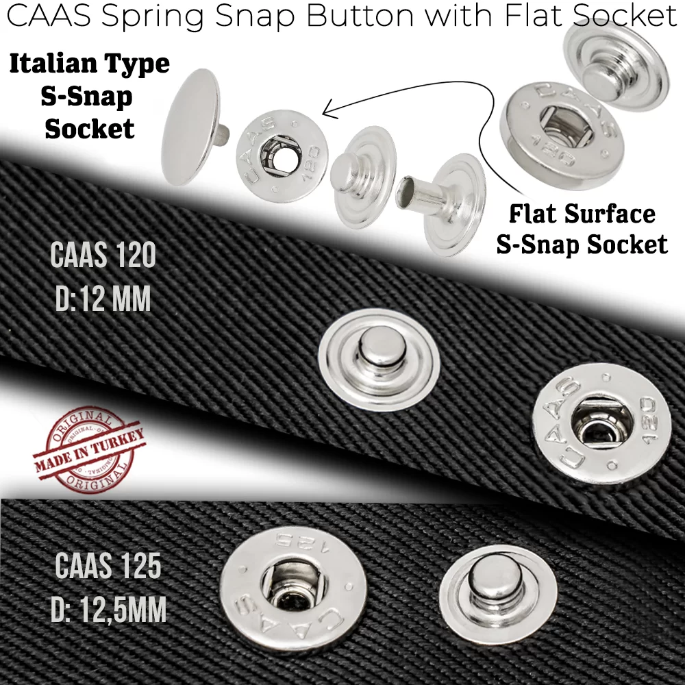 New Production - CAAS Spring Snap Button With Flat Socket