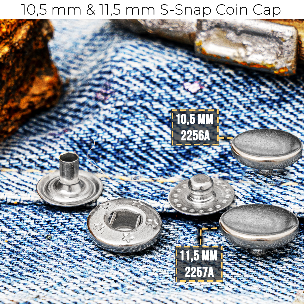 New Production - 10,5 mm & 11,5 mm Coin Cap S-Snap