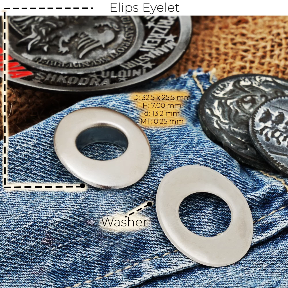 New Production - Elips Shaped Brass Eyelet