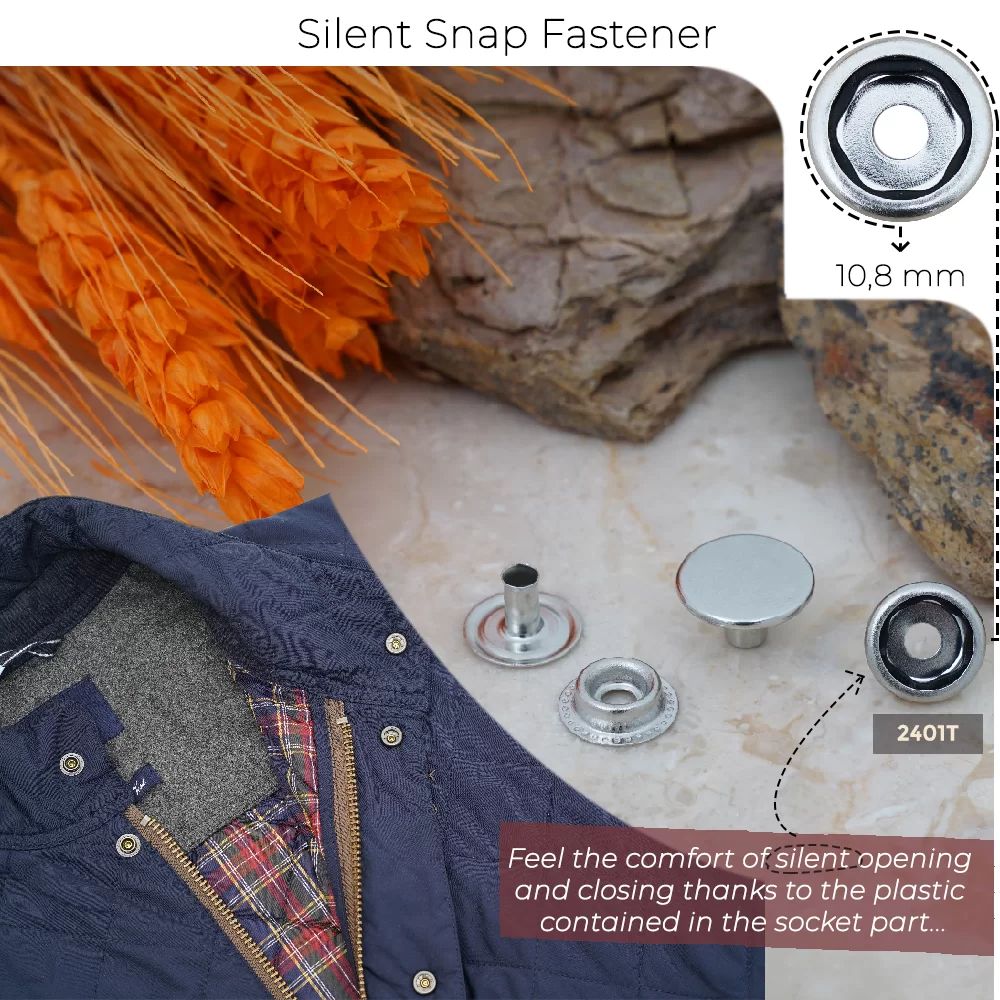 New Production - 10,8 mm Silent Snap Fasteners