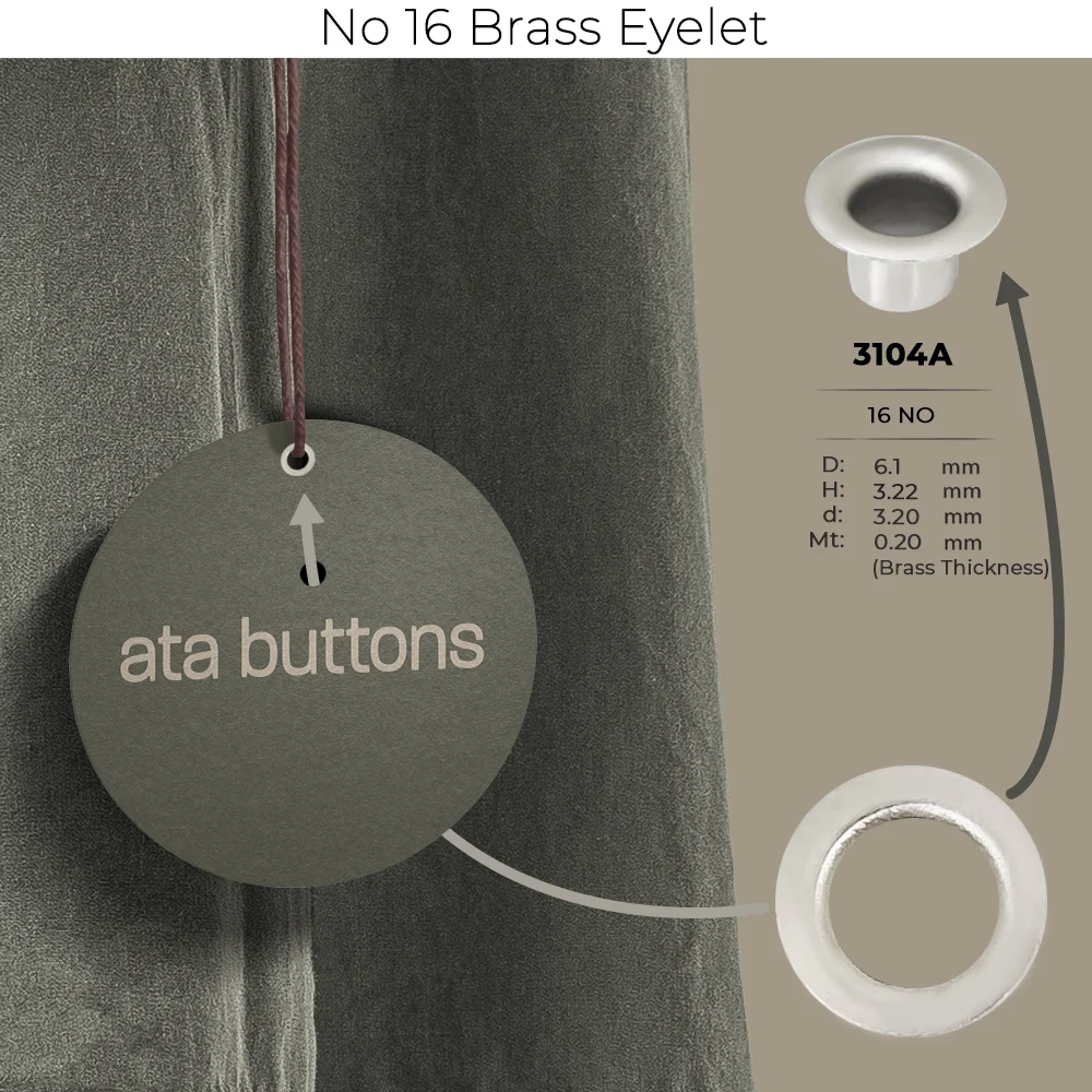 New Production - No 16 Brass Eyelet