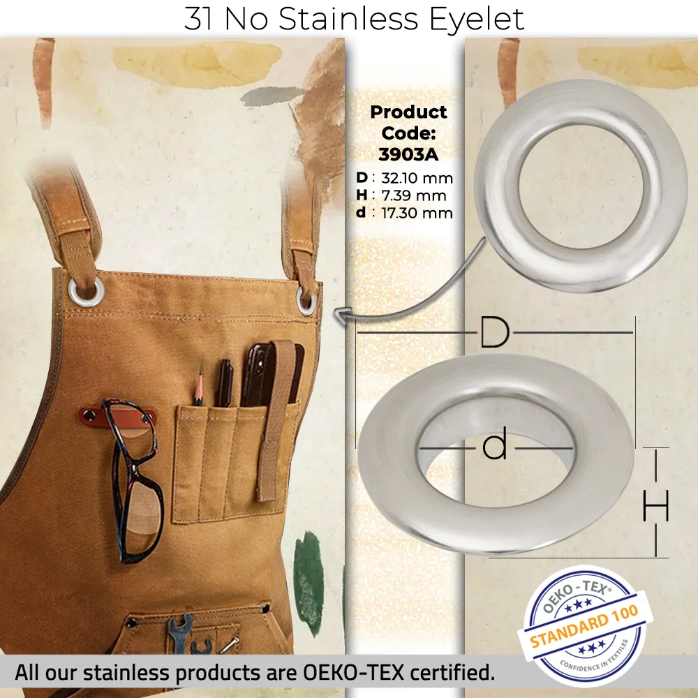 New Production - No 31 Stainless Eyelet