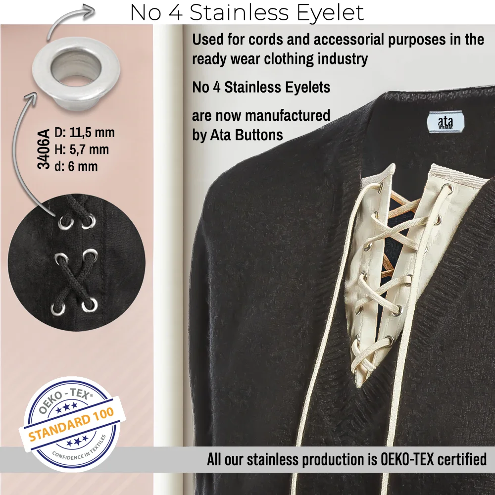New Production - No 4 Stainless Eyelet