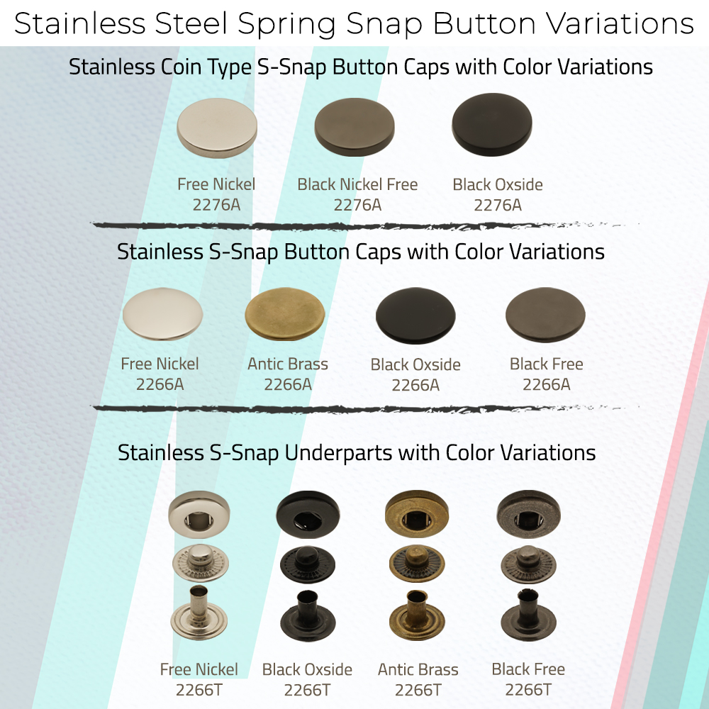 New Production - Stainless Steel Snap Button Variations