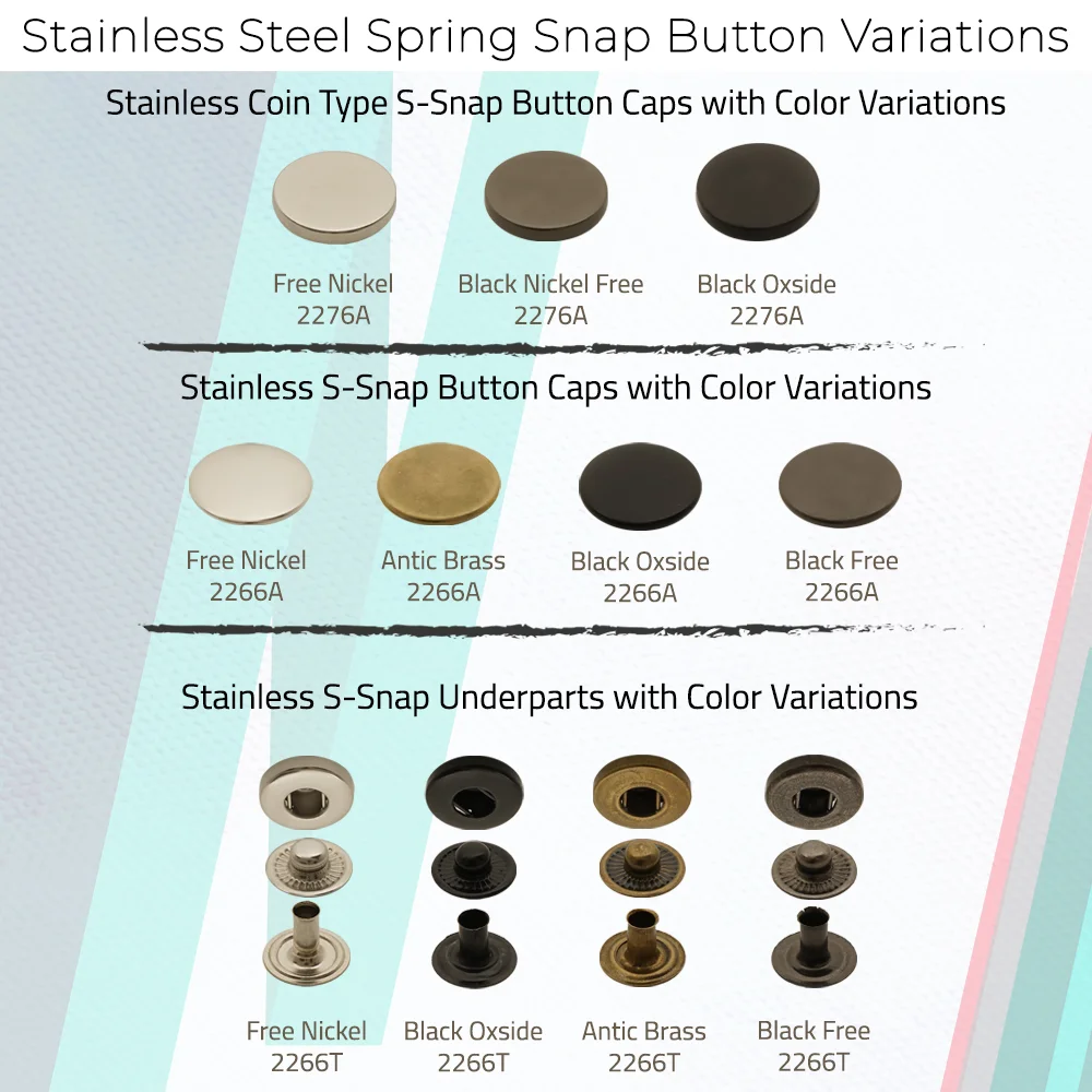 New Production - Stainless Steel Snap Button Variations
