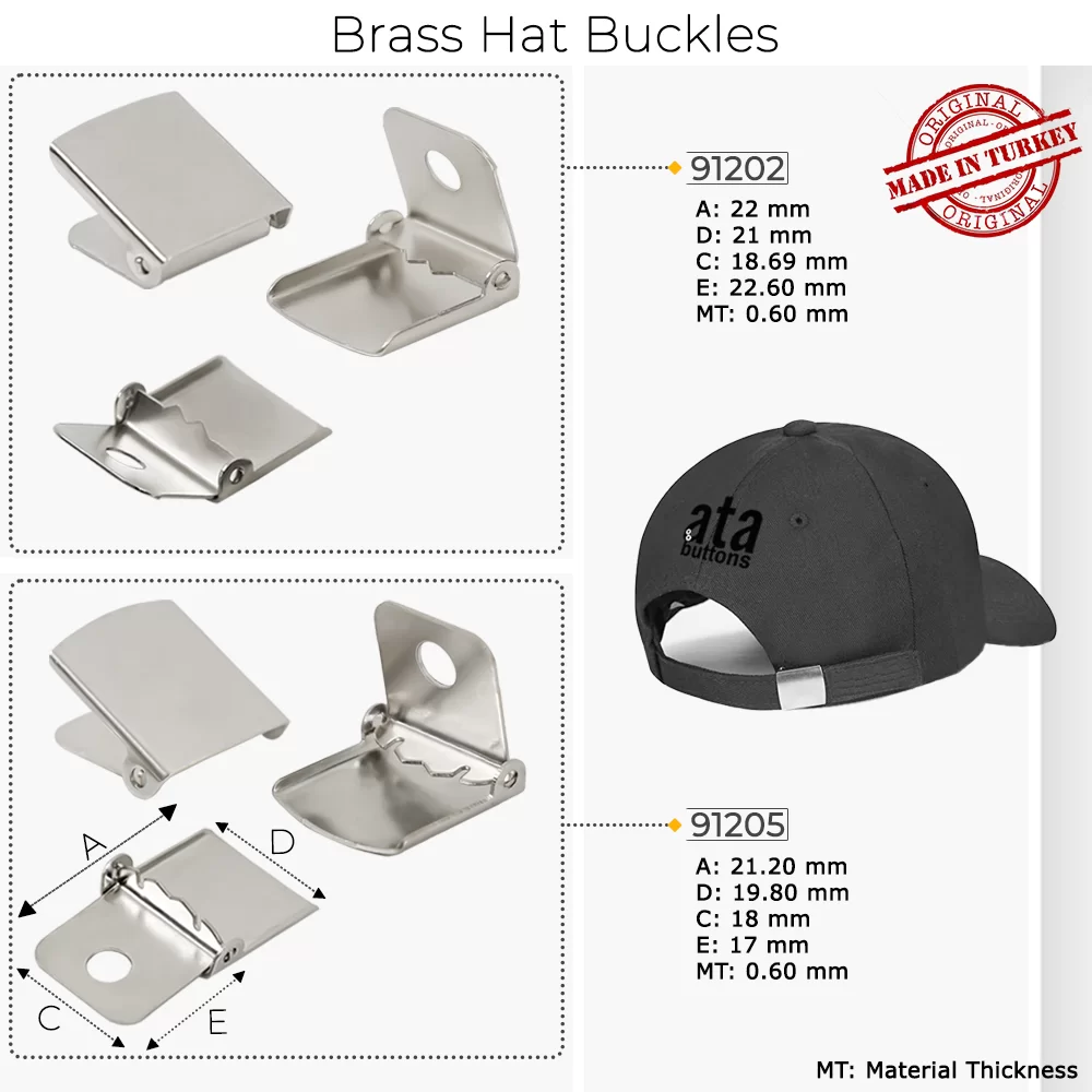 New Production - Brass Hat Buckles