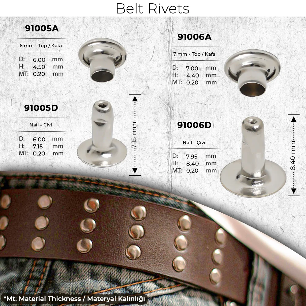 New Production - Belt Rivets